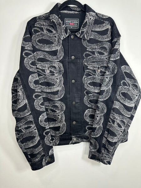 Snake Denim Trucker Jacket 'Black'