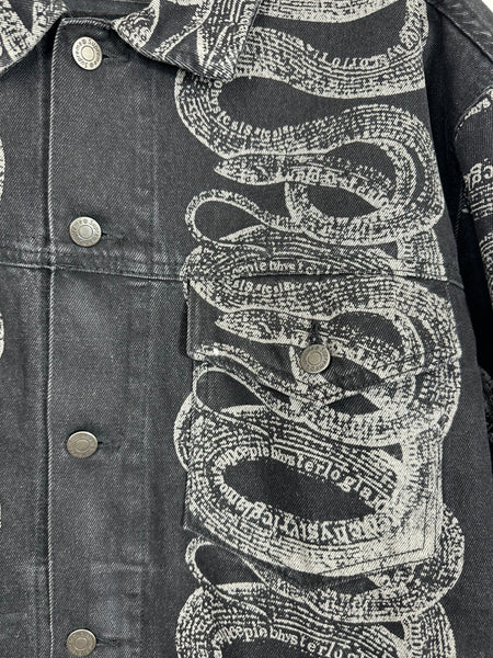 Snake Denim Trucker Jacket 'Black'