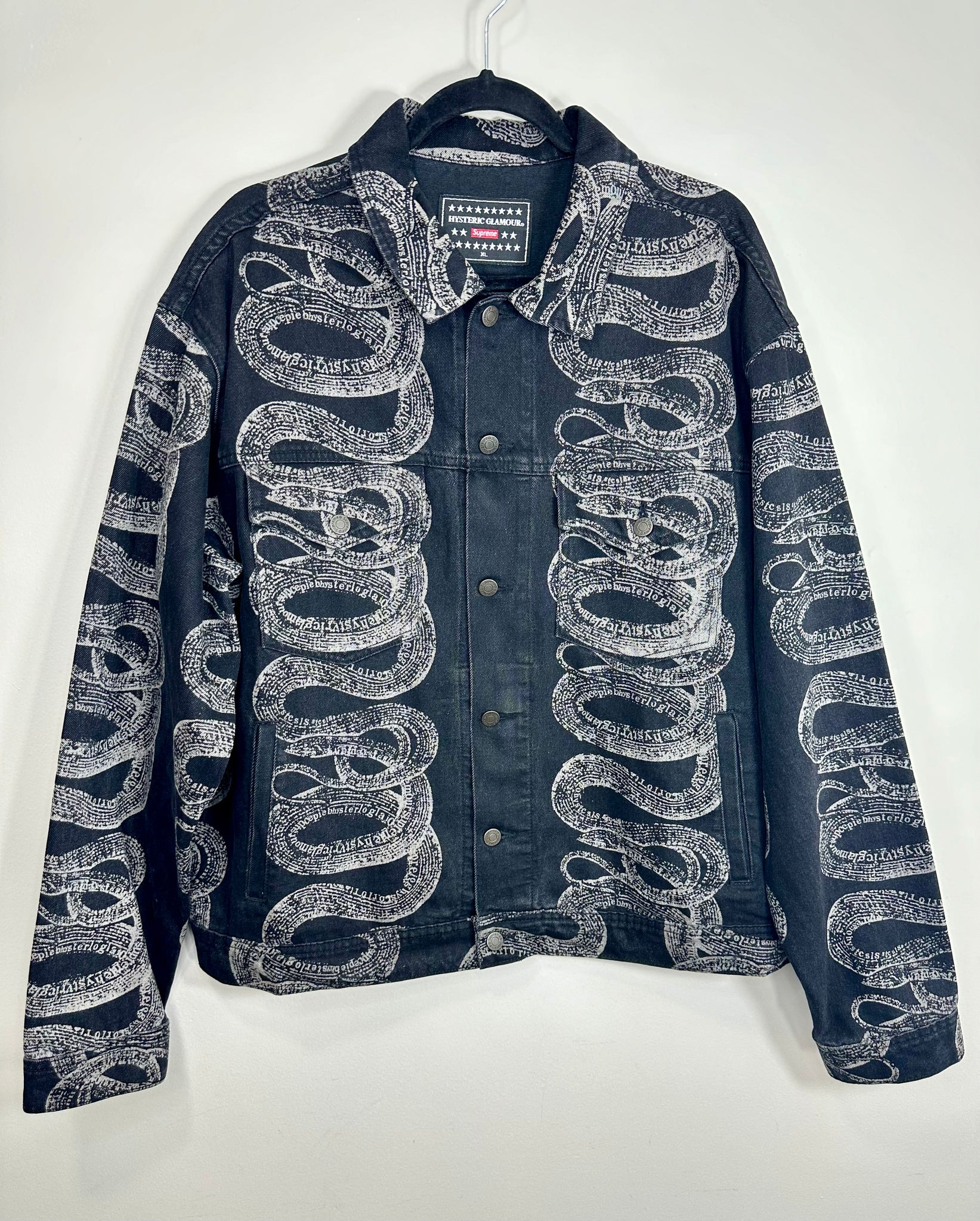 Snake Denim Trucker Jacket 'Black'