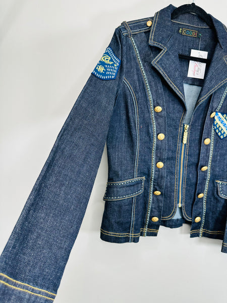 Denim Patchwork Blazer