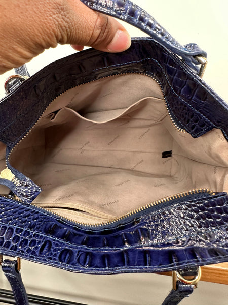 Small/Medium Midnight Blue Croc Handbag