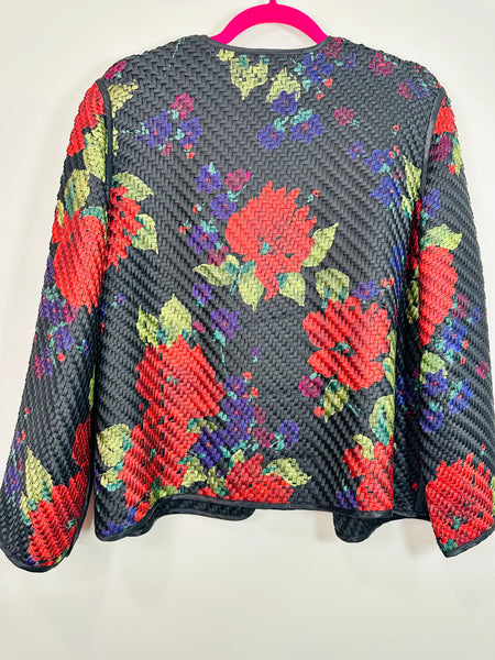 Woven Floral Silk Jacket