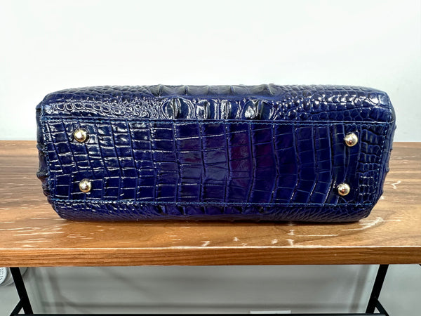 Small/Medium Midnight Blue Croc Handbag