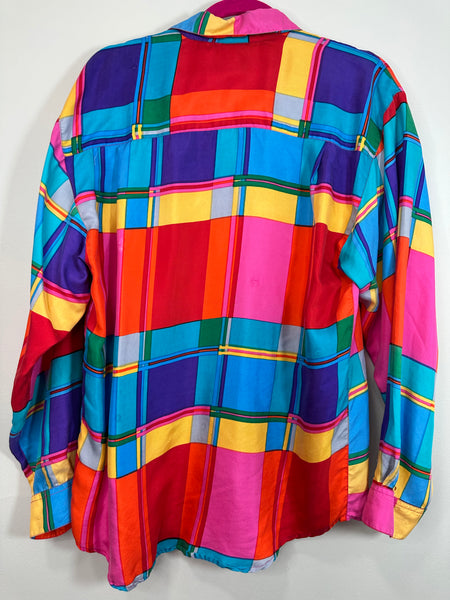 Colorblock silk Blouse