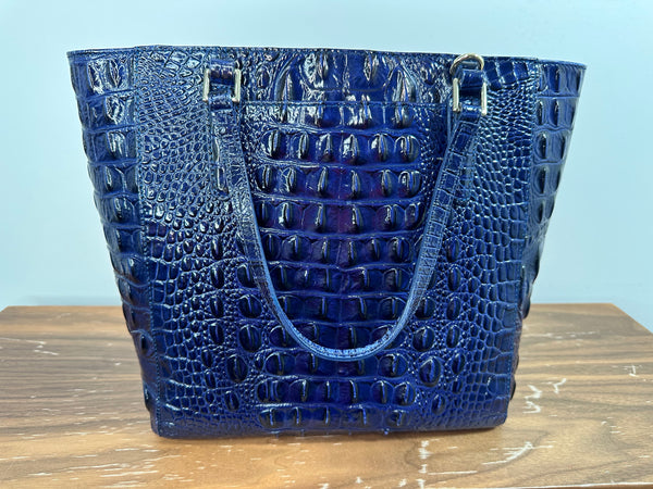 Small/Medium Midnight Blue Croc Handbag