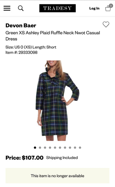 Plaid and Ruffle Collar Dress